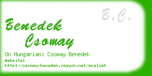 benedek csomay business card